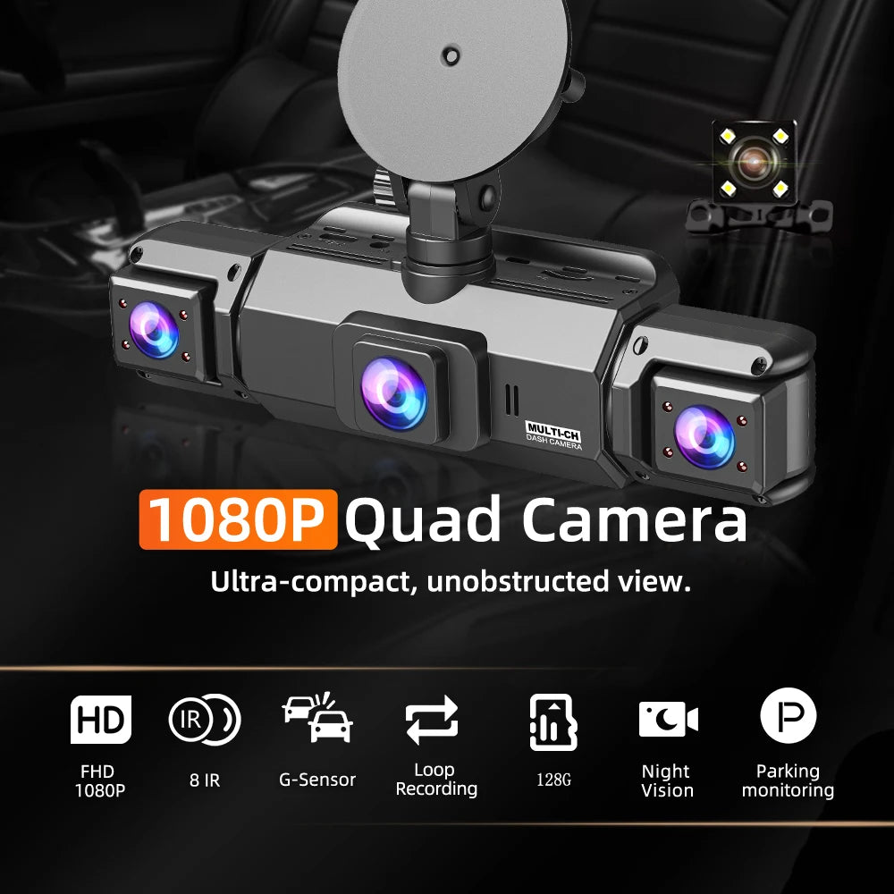 Dashcam for cars 4 Channe