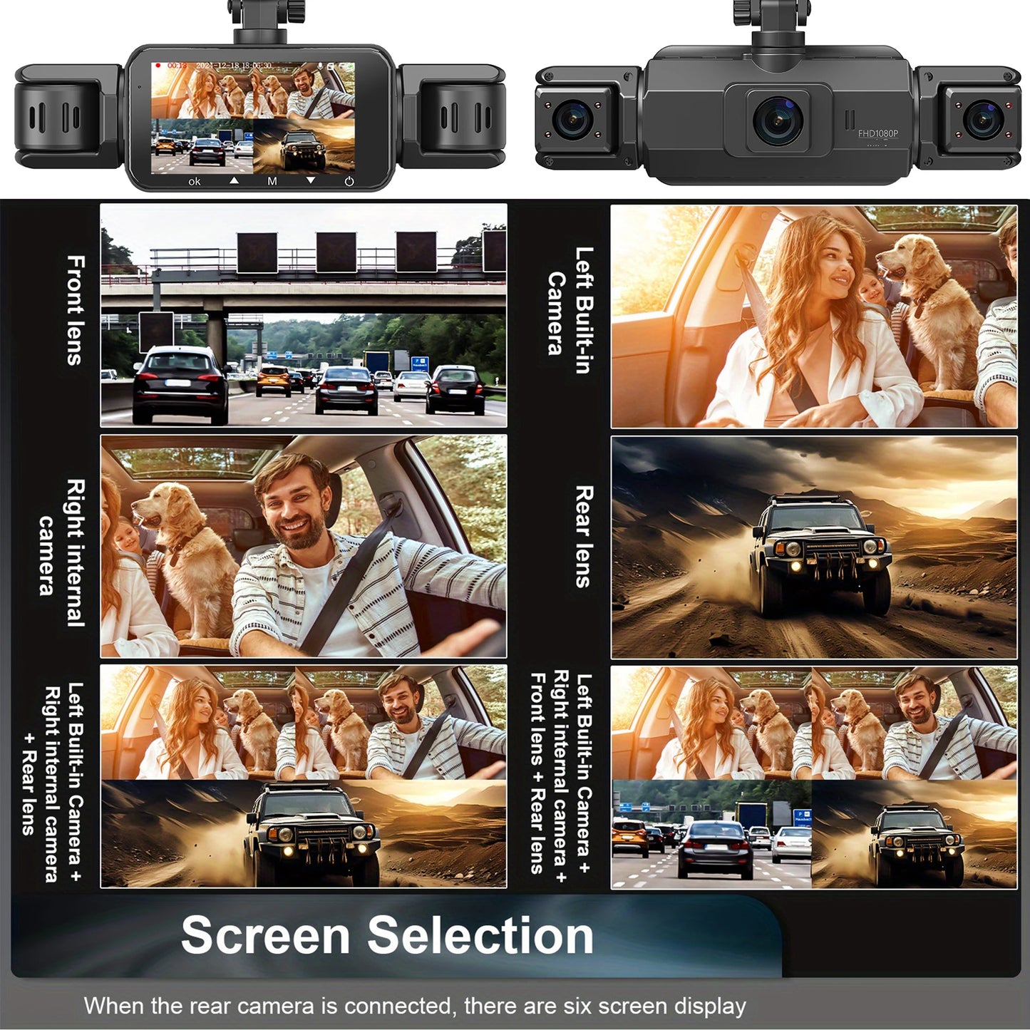Dashcam for cars 4 Channe
