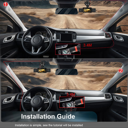 Dashcam for cars 4 Channe