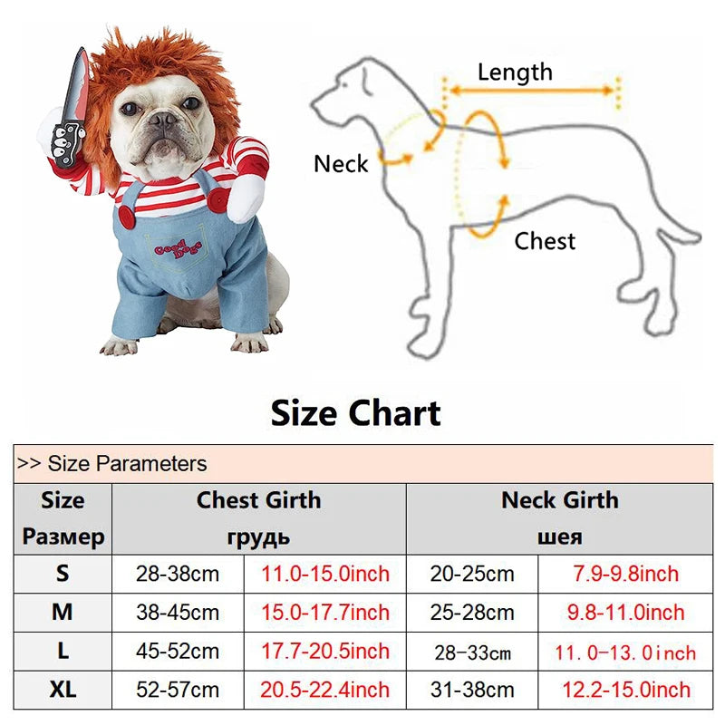 Pet Halloween Costume Dog Clothing Chucky