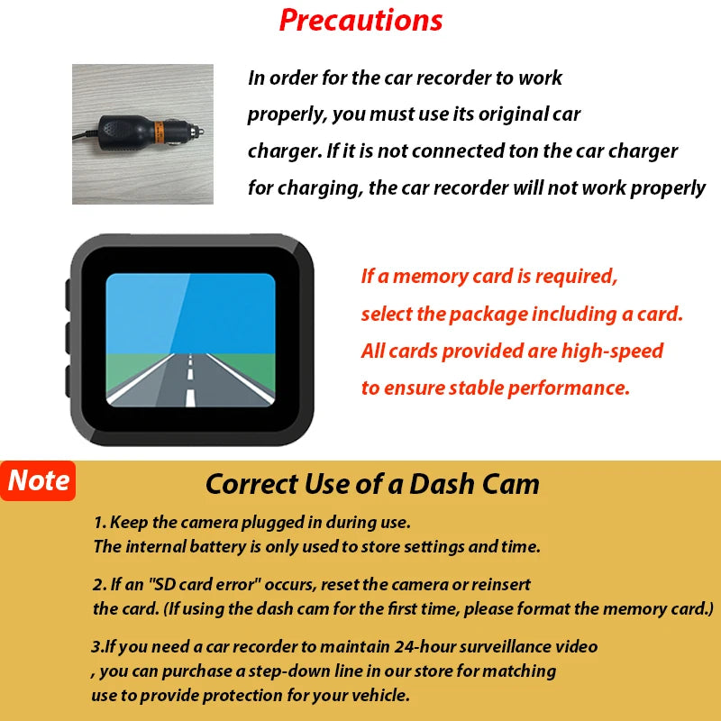 Dash Cam W/ IR Night Vision Loop Recording