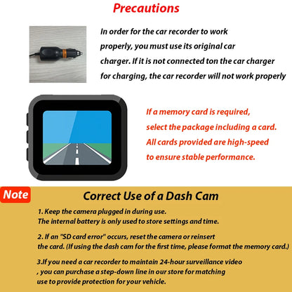 Dash Cam W/ IR Night Vision Loop Recording