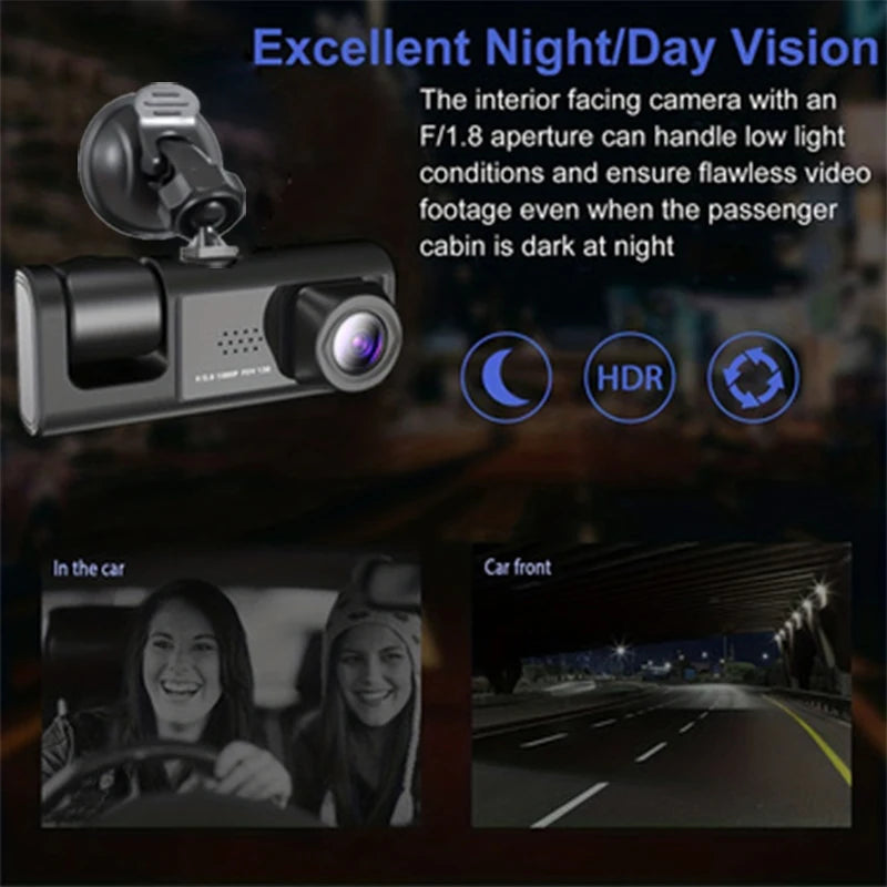 Dash Cam W/ IR Night Vision Loop Recording