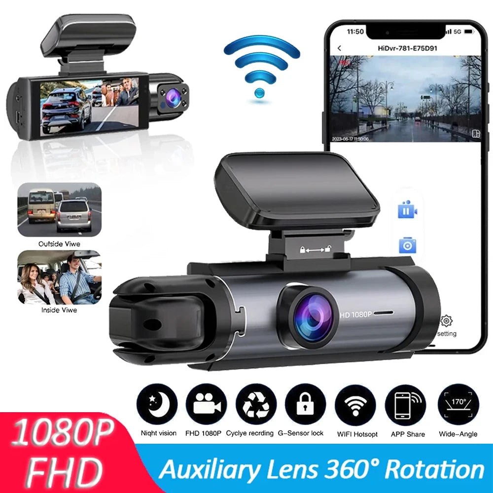DualView 1080P WiFi Dash Cam