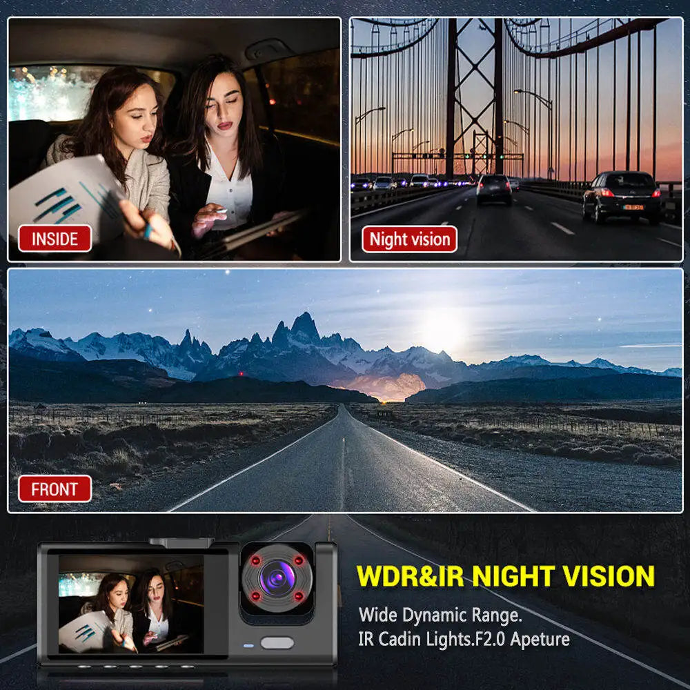 Dash Cam W/ IR Night Vision Loop Recording