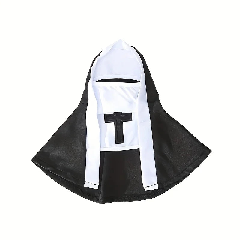 Pet Halloween Nun Costume Funny Hooded