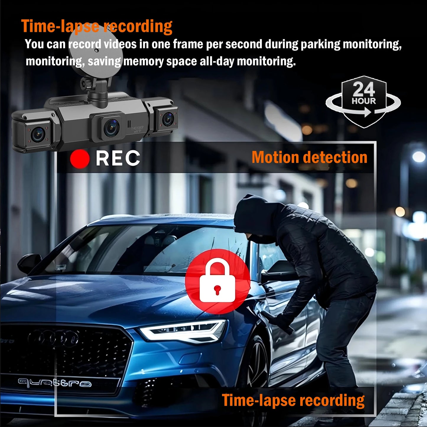 Dashcam for cars 4 Channe
