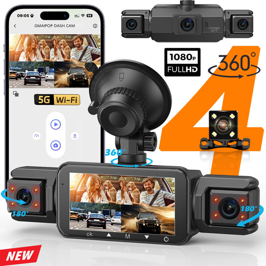 Dashcam for cars 4 Channe
