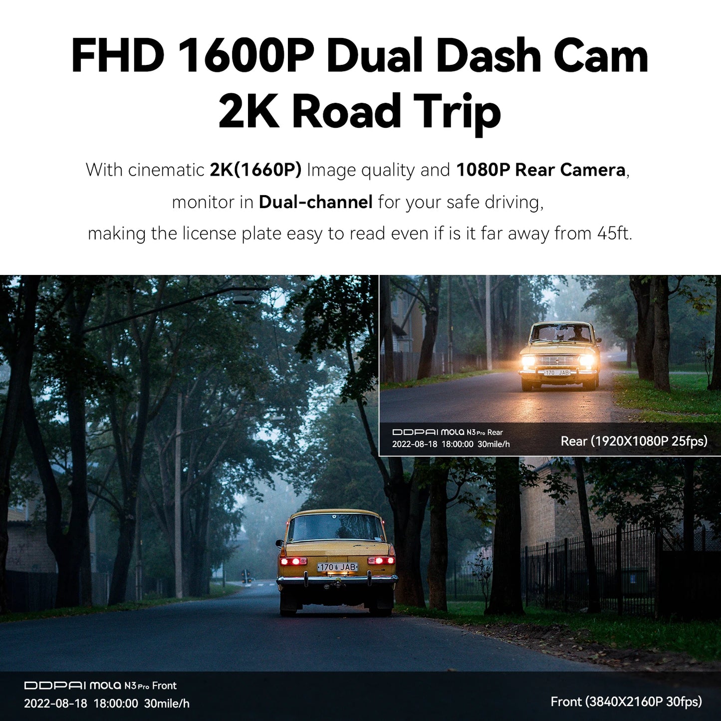 DDPAI Mola N3 Pro Dash Camera Driving